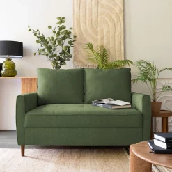 Canapé 2 places fixe en tissu Loft - vert cèdre