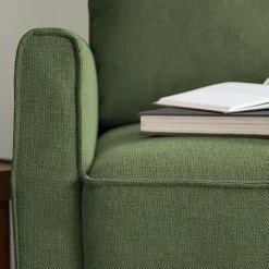 Canapé 2 places fixe en tissu Loft - vert cèdre