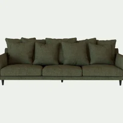 Canapé 6 places fixe en tissu joint - vert cèdre