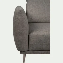 Canapé 3 places fixe en tissu avec fonction avance-recul - gris restanque