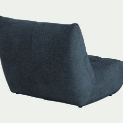 Canapé 2 places fixe en tissu chenille - bleu marine