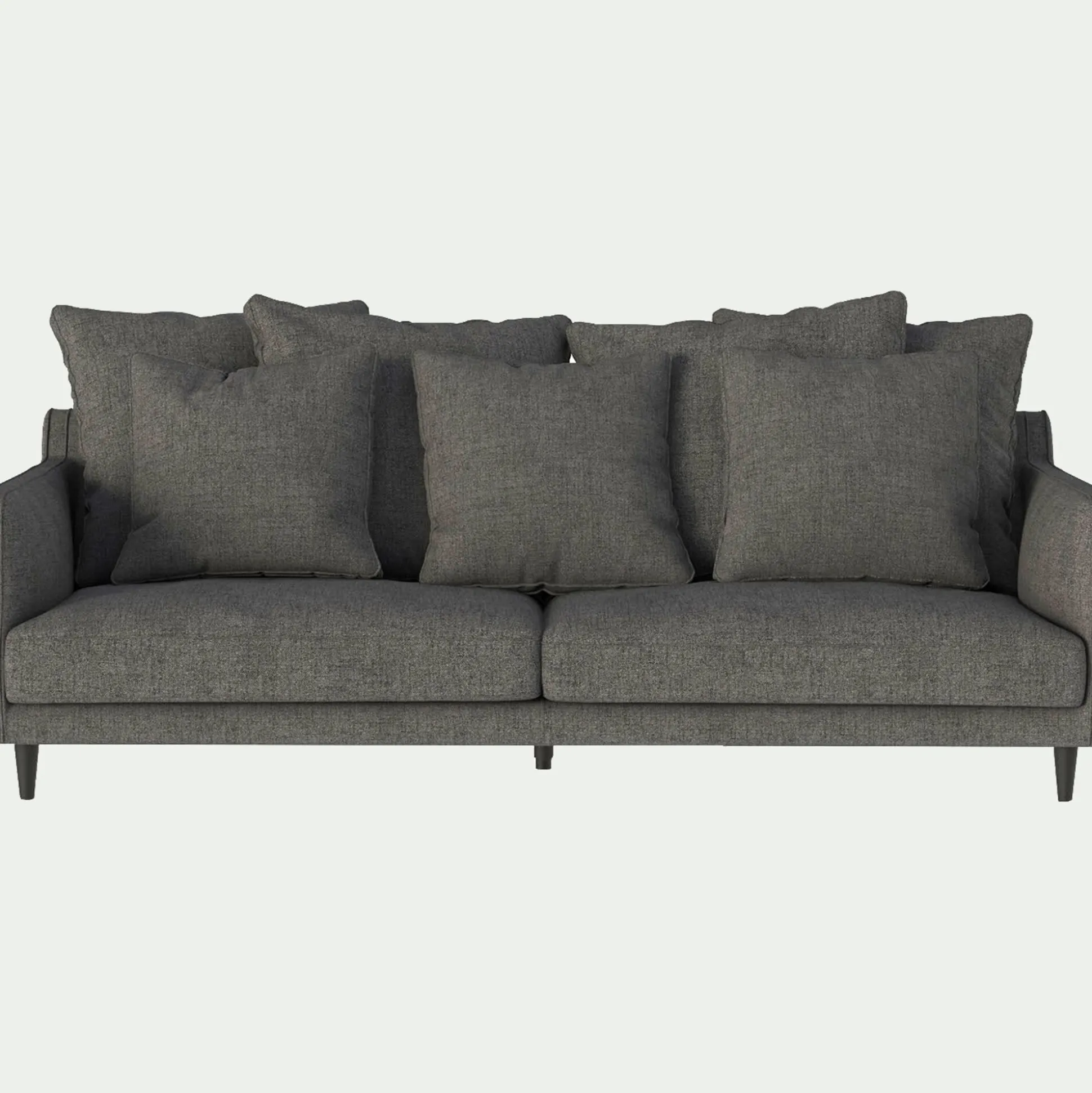 Canapé 4 places fixe en tissu joint - gris restanque