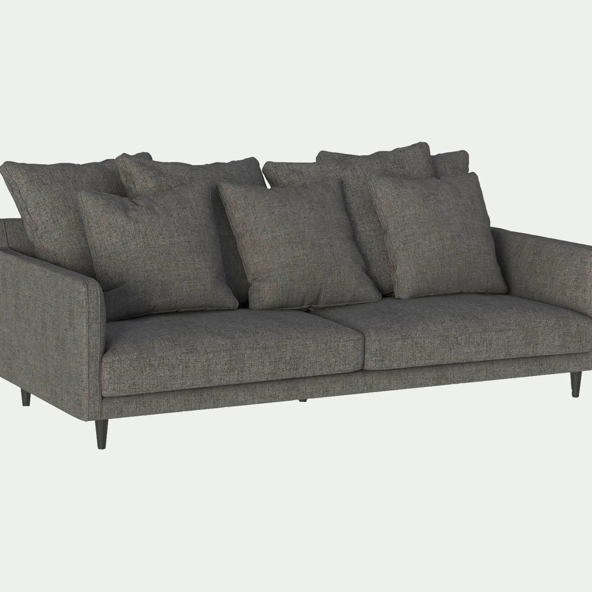 Canapé 4 places fixe en tissu joint - gris restanque