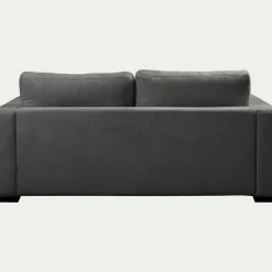 Canapé 3 places fixe en tissu Bloq - gris anthracite
