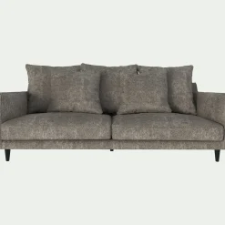 Canapé 3 places fixe en tissu genesis - beige alpilles