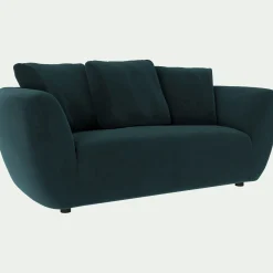 Canapé 2 places fixe en velours Velvet - bleu foncé