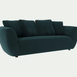 Canapé 3 places fixe en velours Velvet - bleu foncé
