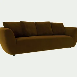 Canapé 4 places fixe en velours Velvet - bronze