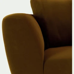 Canapé 3 places fixe en velours Velvet - bronze