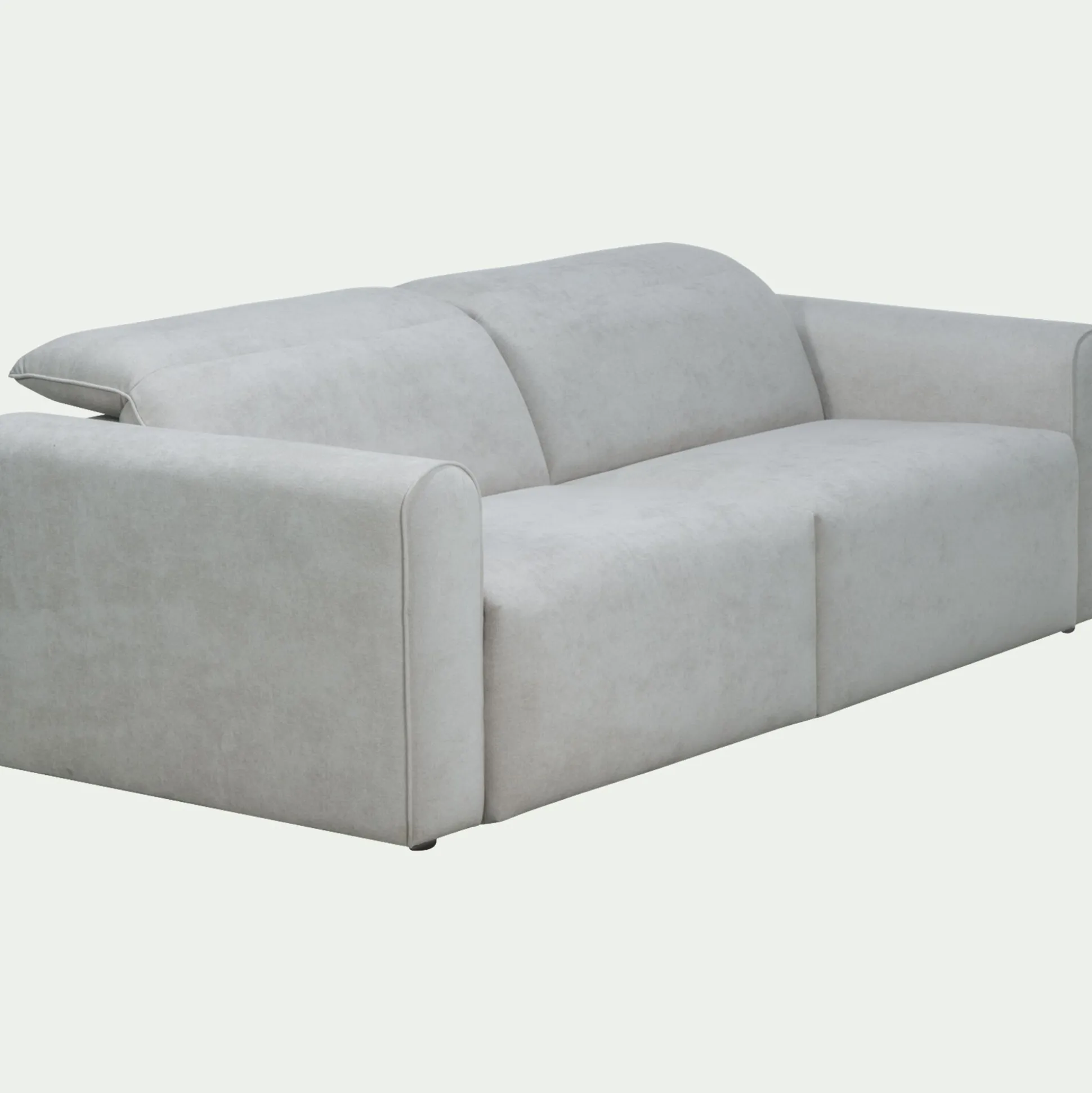 Canapé 3 places relax droit en tissu - gris borie