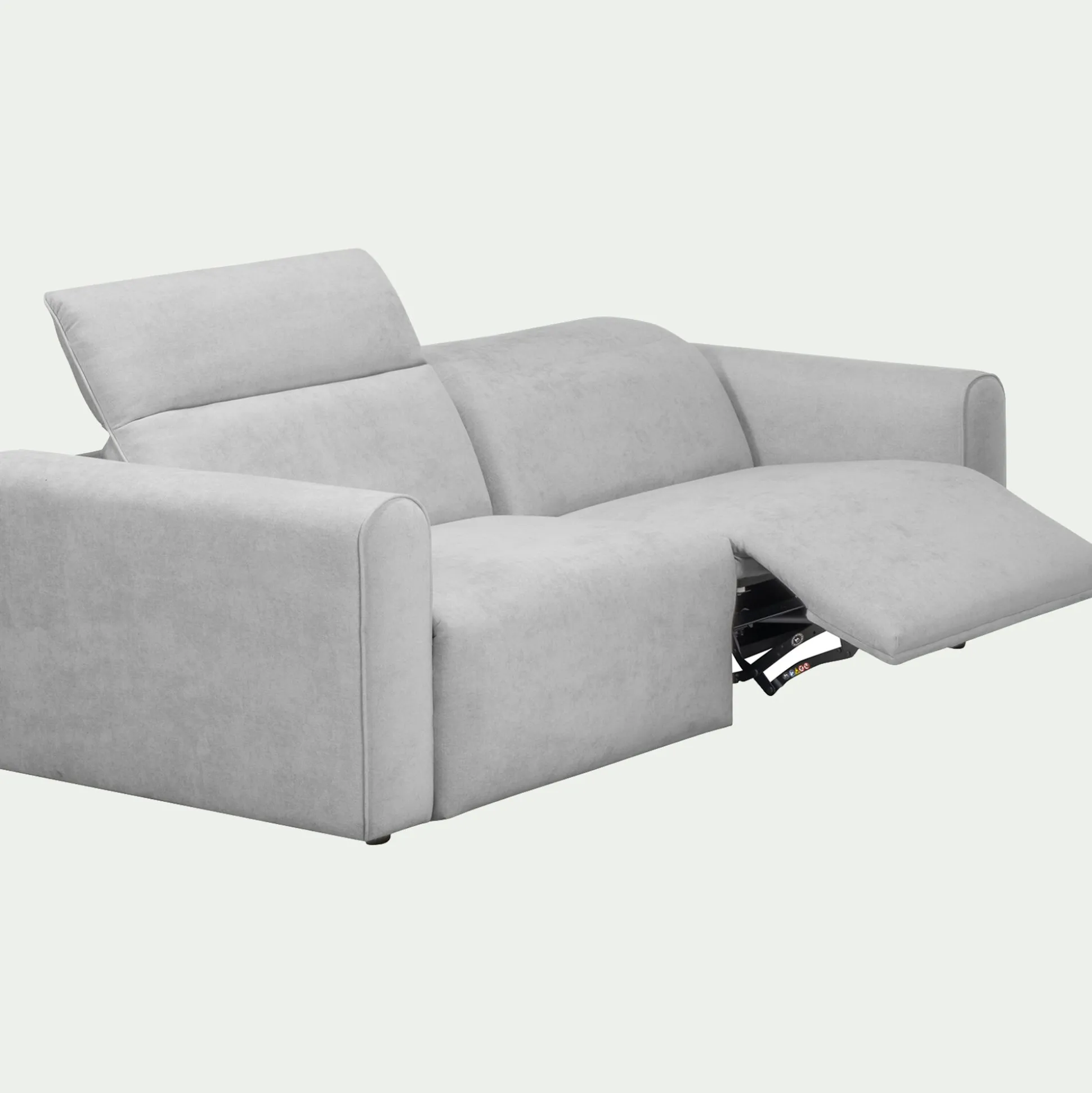 Canapé 3 places relax droit en tissu - gris borie