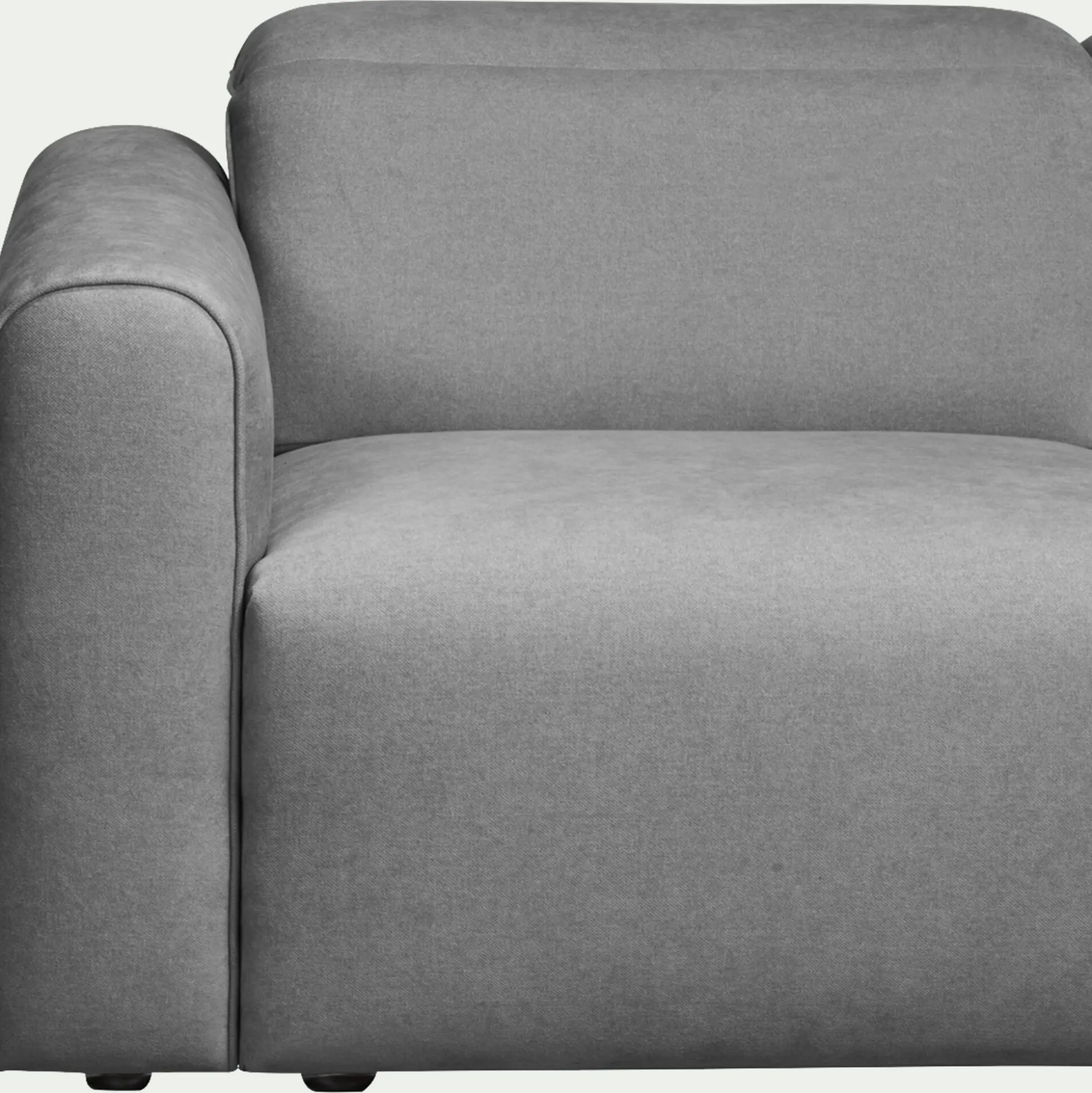 Canapé 5 places relax droit en tissu - gris moyen