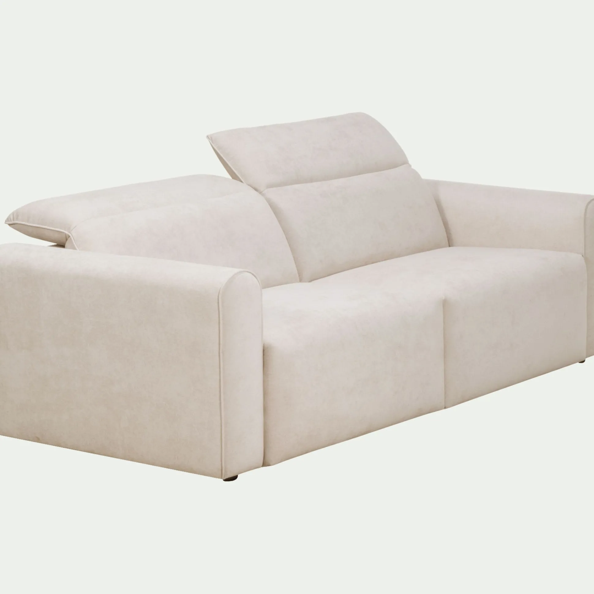 Canapé 3 places relax droit en tissu - beige roucas