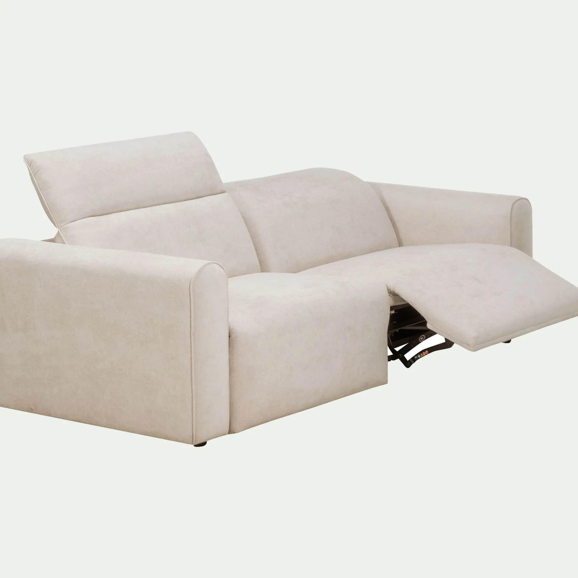 Canapé 3 places relax droit en tissu - beige roucas