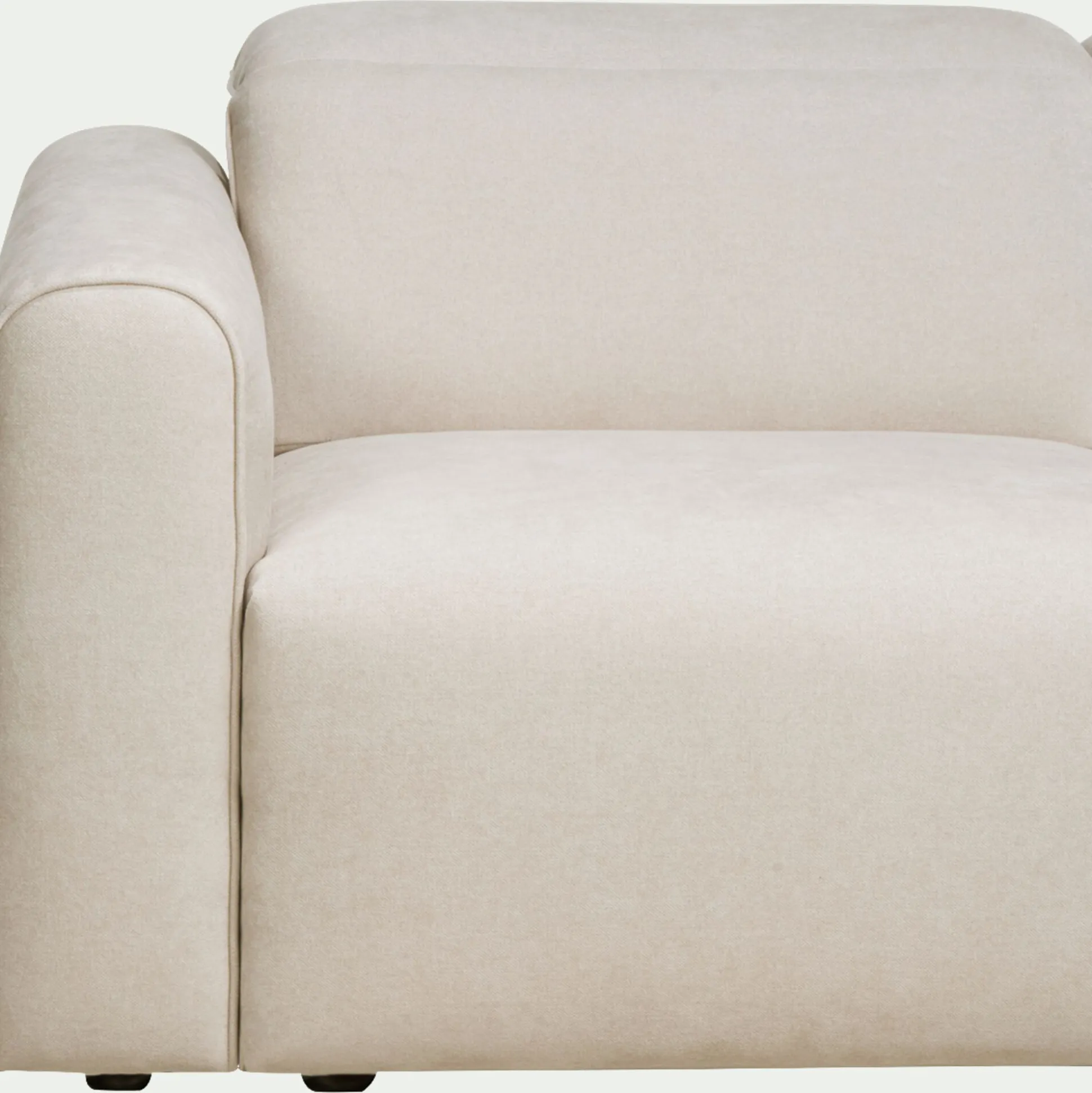 Canapé 3 places relax droit en tissu - beige roucas