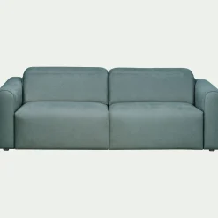 Canapé 3 places relax droit en tissu - bleu niolon