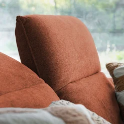 Canapé 5 places relax gauche en tissu - brun rustrel