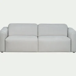 Canapé 3 places relax gauche en tissu - gris borie