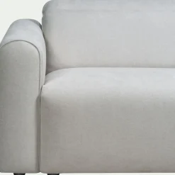 Canapé 3 places relax gauche en tissu - gris borie