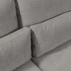 Canapé d'angle chaise longue droite fixe en tissu Genesis - gris