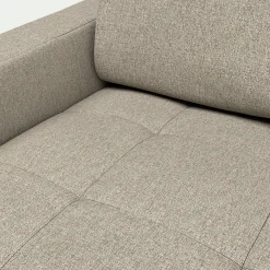 Canapé d'angle convertible en tissu pop avec accoudoirs 15cm - beige