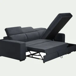 Canapé d'angle convertible en tissu - bleu calabrun