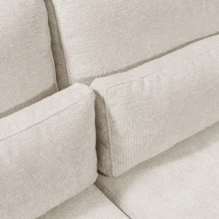 Canapé d'angle gauche fixe en tissu Genesis - beige