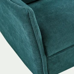 Canapé d'angle réversible convertible en tissu avec matelas densité 35kg/m3 - bleu