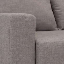 Canapé d'angle réversible convertible en tissu - gris borie