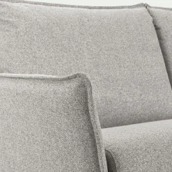 Canapé d'angle réversible convertible en tissu Stella avec matelas densité 25kg/m3 - gris borie