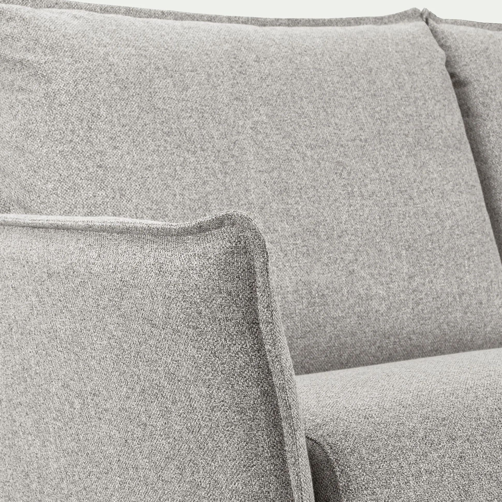 Canapé d'angle réversible convertible en tissu Stella avec matelas densité 25kg/m3 - gris borie