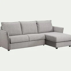 Canapé d'angle réversible convertible en tissu Sogno avec matelas densité 35kg/m3 - gris moyen