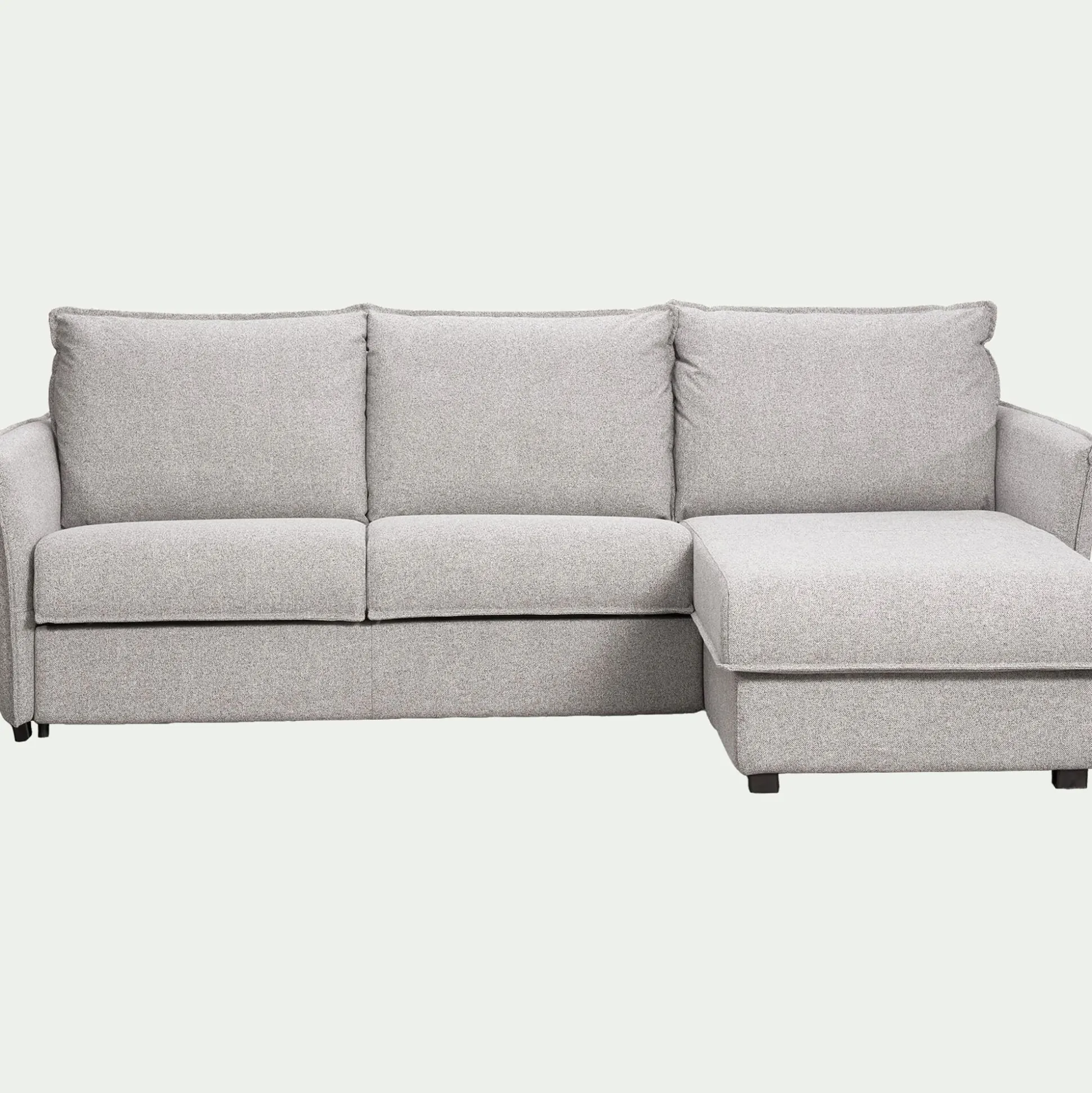 Canapé d'angle réversible convertible en tissu Sogno avec matelas densité 35kg/m3 - gris borie