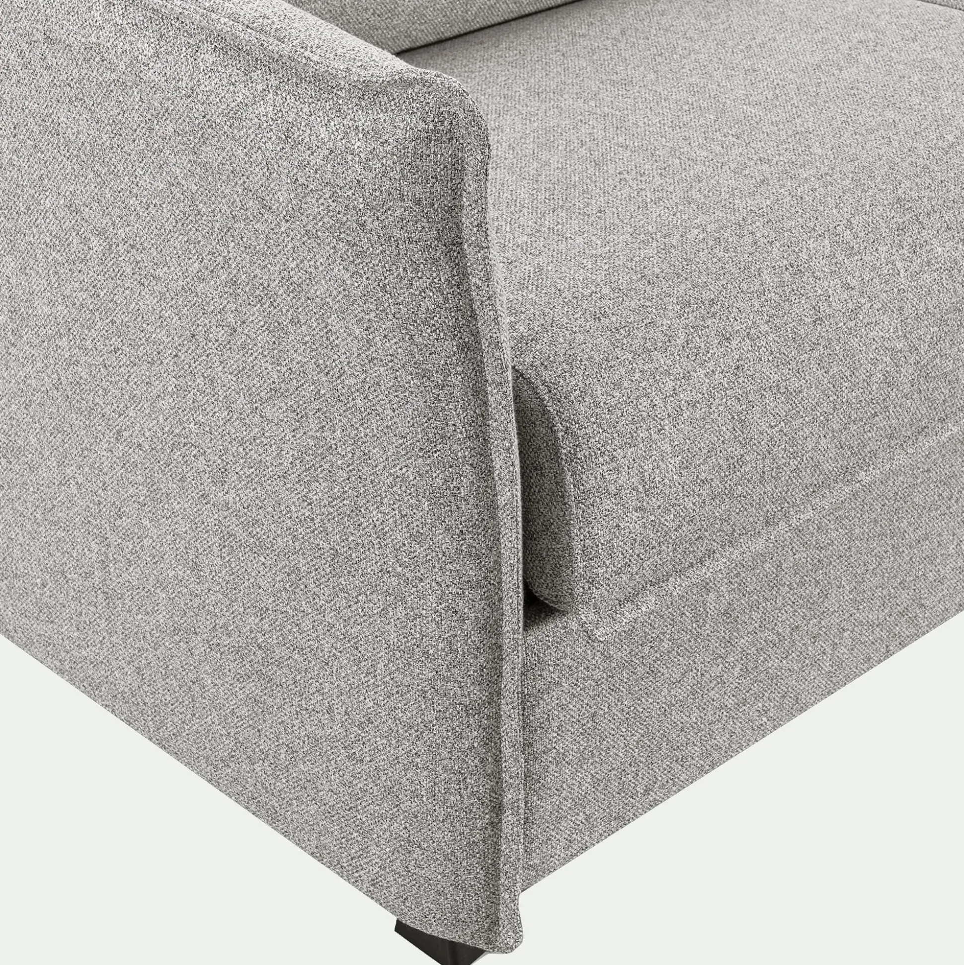 Canapé d'angle réversible convertible en tissu Sogno avec matelas densité 35kg/m3 - gris borie