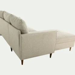 Canapé d'angle réversible fixe en tissu Loft - beige roucas