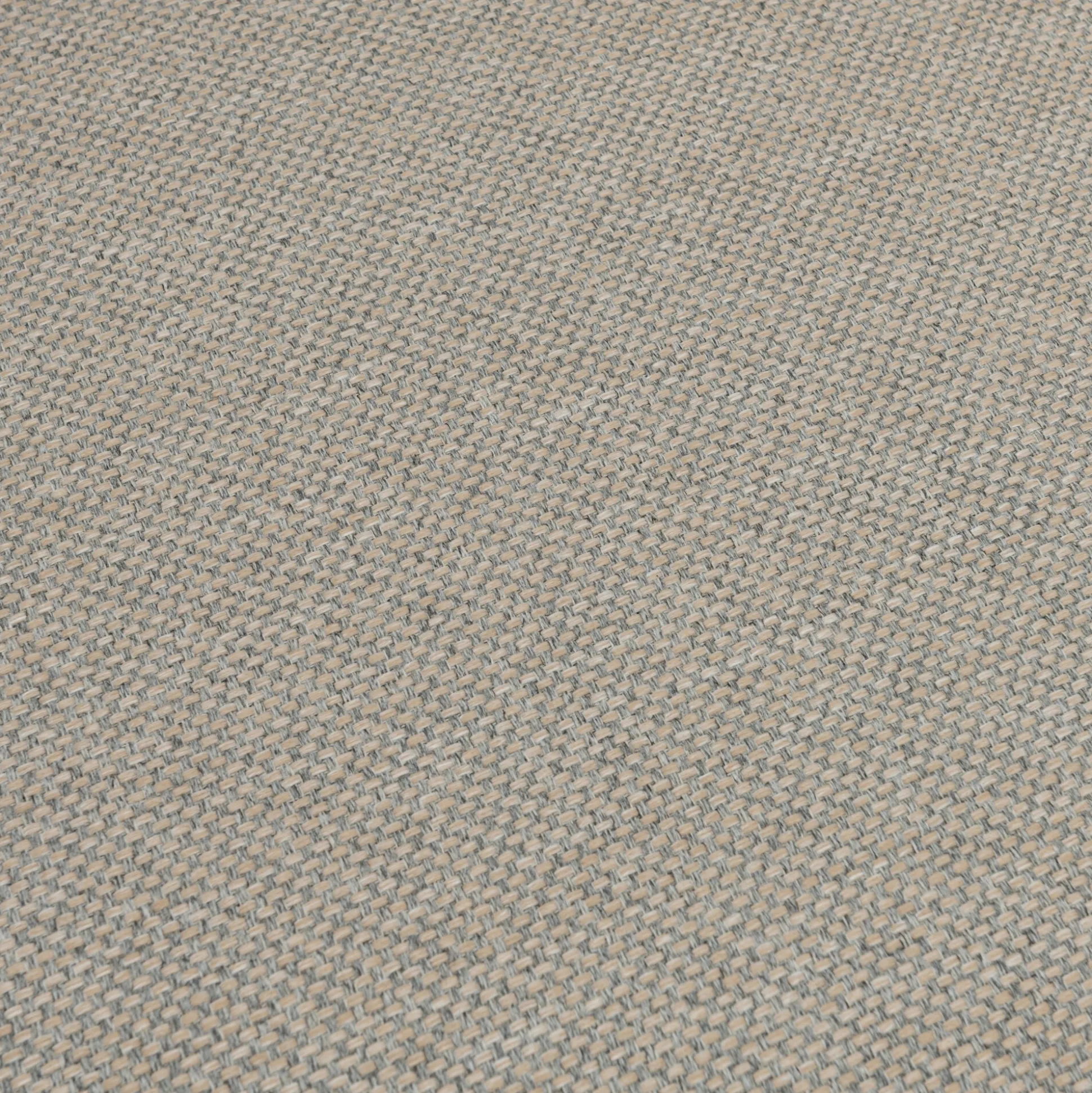 Canapé de jardin en aluminium effet teck et corde - gris (2 places)