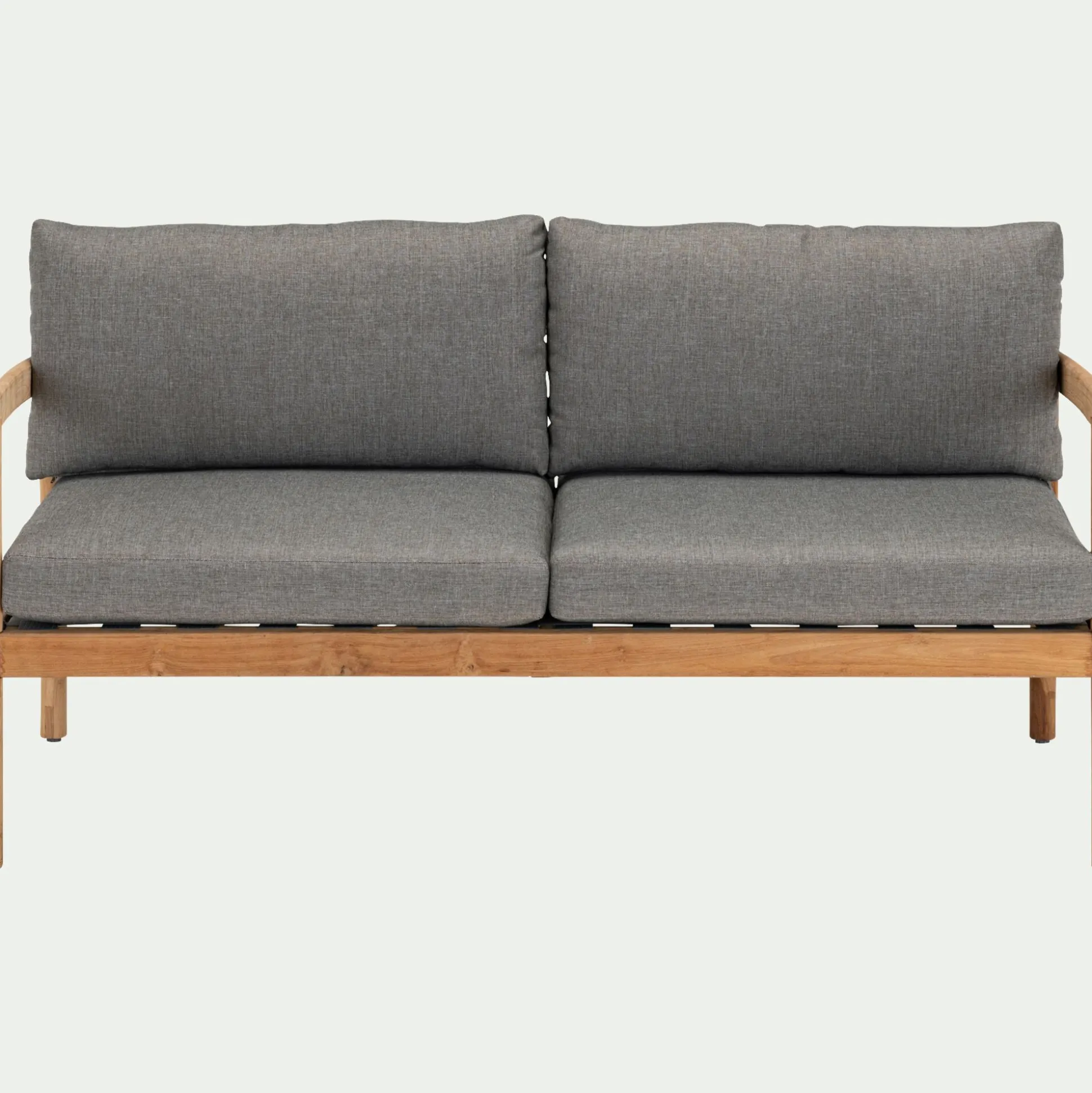 Canapé de jardin en teck recyclé - gris (2 places)