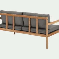 Canapé de jardin en teck recyclé - gris (2 places)