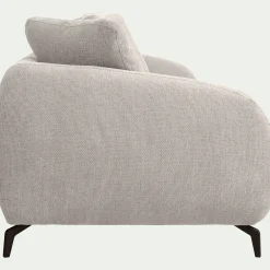 Canapé fixe 3 places en tissu tramé - beige roucas