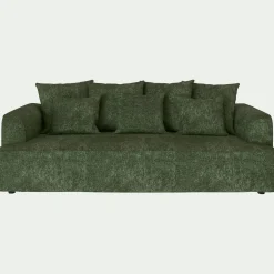 Canapé fixe 4 places en tissu - vert cèdre