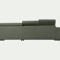 Canapé grand angle droit convertible en tissu Castelo - vert cèdre