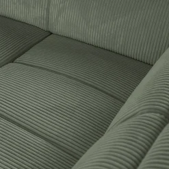 Canapé grand angle droit convertible en tissu Castelo - vert cèdre