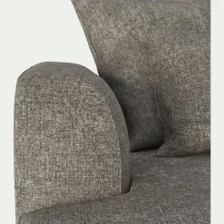 Canapé grand angle gauche fixe en tissu Genesis - beige alpilles