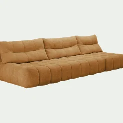 Canapé modulable avec chauffeuse - jaune argan