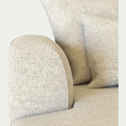 Canapé petit angle gauche fixe en tissu Genesis - blanc ventoux