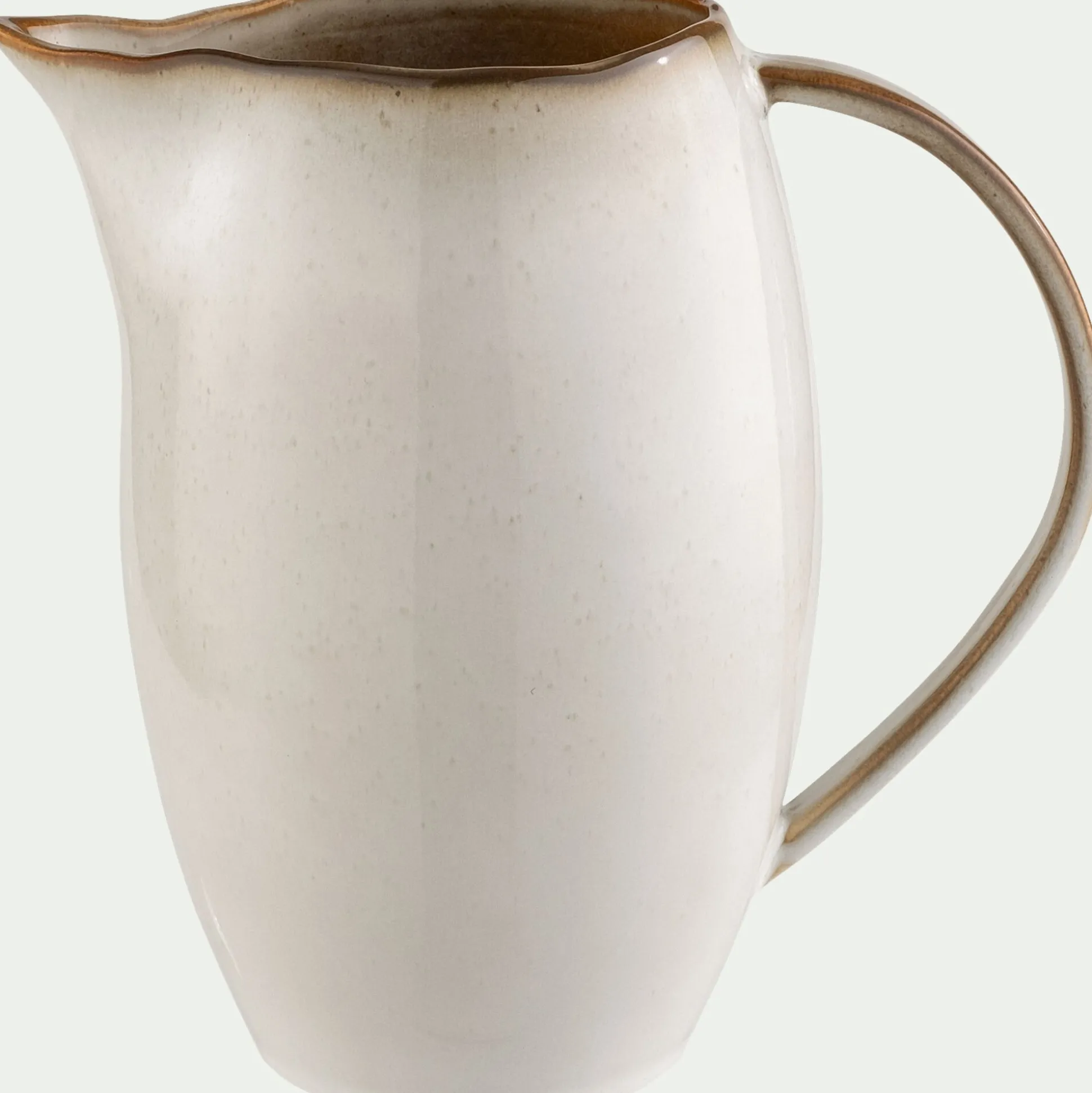 Carafe avec anse en grès 1,1L - beige alpilles