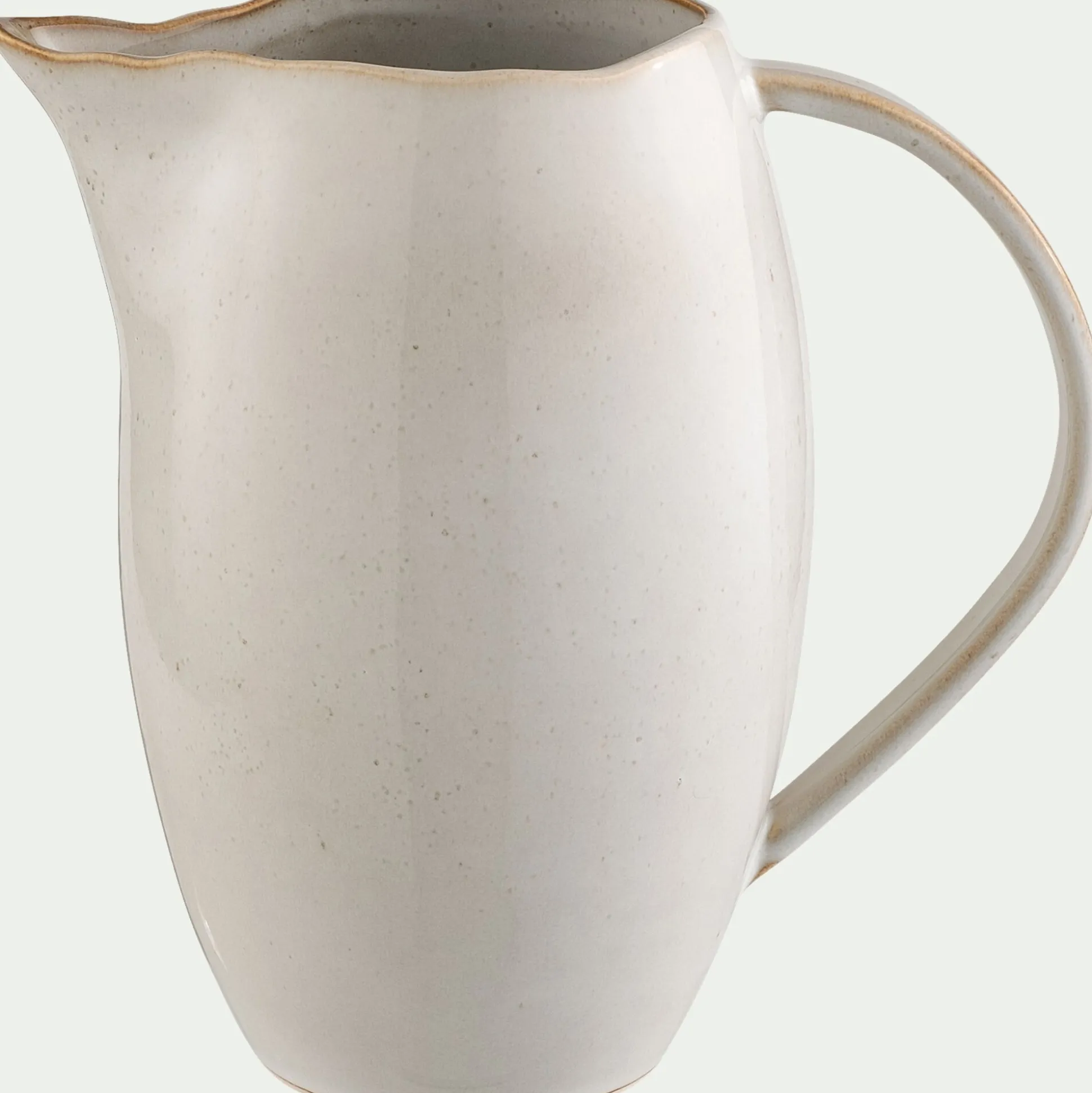 Carafe avec anse en grès 1,1L - beige alpilles