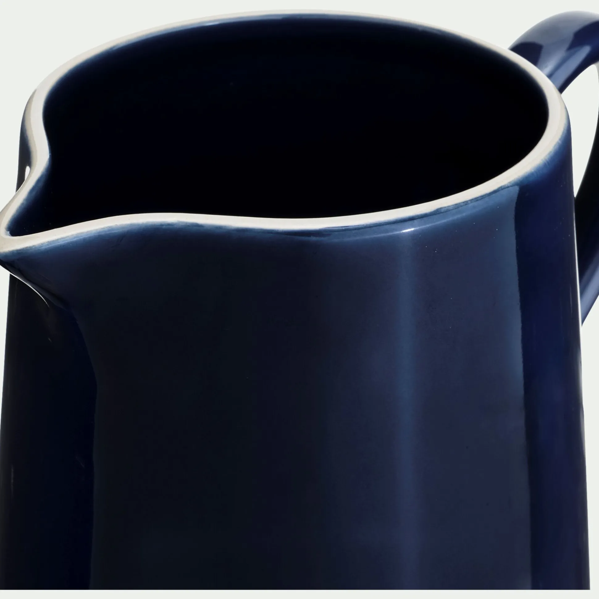 Carafe avec anse en grès 1,7L - bleu