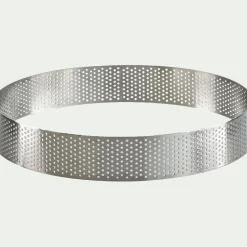 Cercle de cuisson perforé en inox D20cm - argenté