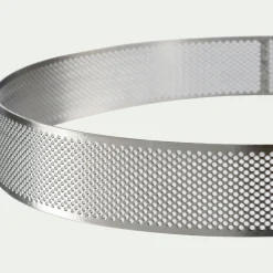 Cercle de cuisson perforé en inox D24cm - argenté